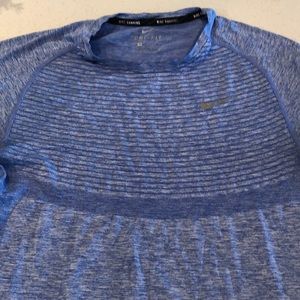 Nike DriFit Knit Running Shirt SMALL LIGHT BLUE